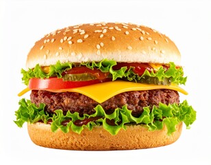 Cheeseburger isolated on background