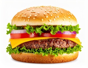 Cheeseburger isolated on background