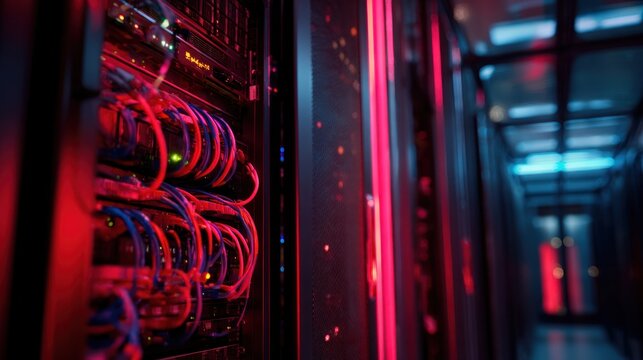 Intricate Network Infrastructure: A Glimpse into the Heart of Data