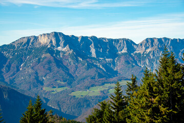 Fototapeta premium Berchtesgaden Alps in Rossfeld Panorama View - Germany