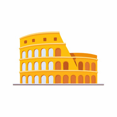 Stylized illustration of the Colosseum ancient Roman amphitheater architecture