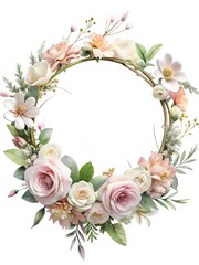 Fototapeta premium Blanc Wedding Flower Arrangement in a Floral Crown