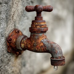 Clear liquid soap dispenser with water droplets on glass bottle and metallic pump in soft light