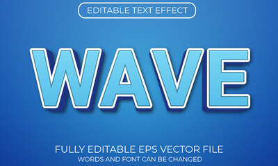 Wave editable text effect