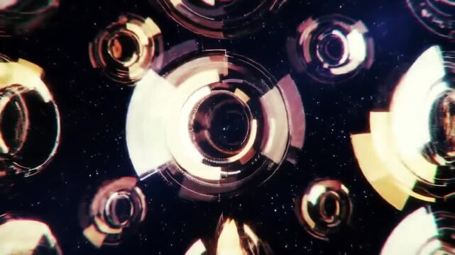 Futuristic hologram interface animation sci-fi HUD loop