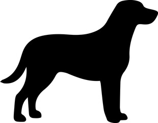Labrador Dog Silhouette Vector – Standing Pose