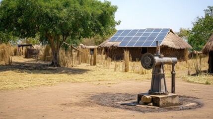 Rural African Village with Solar Power
