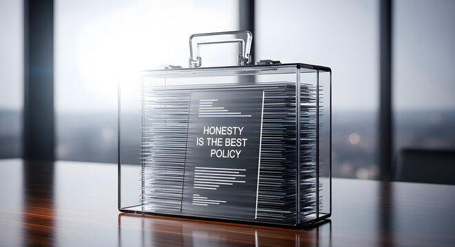 Moral maxim: Honesty is the best policy. Express the truth. Integrity and trust are the foundation of life's success.