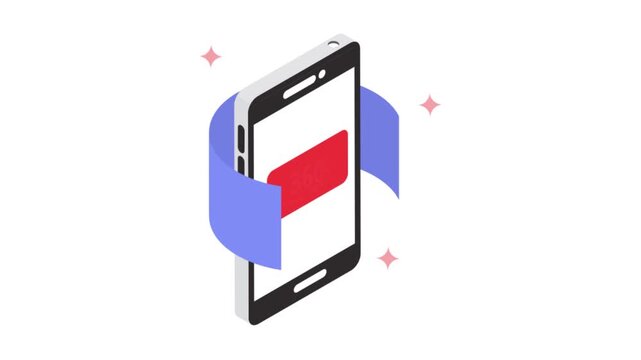 Mobile 360 view isometric animation MP4 file