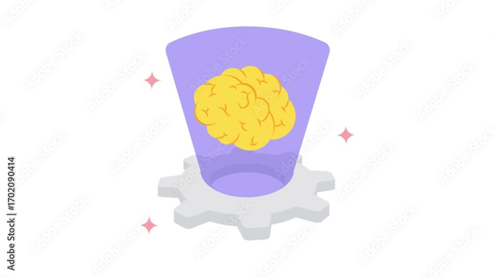 Poster Technical Mind isometric animation MP4 file