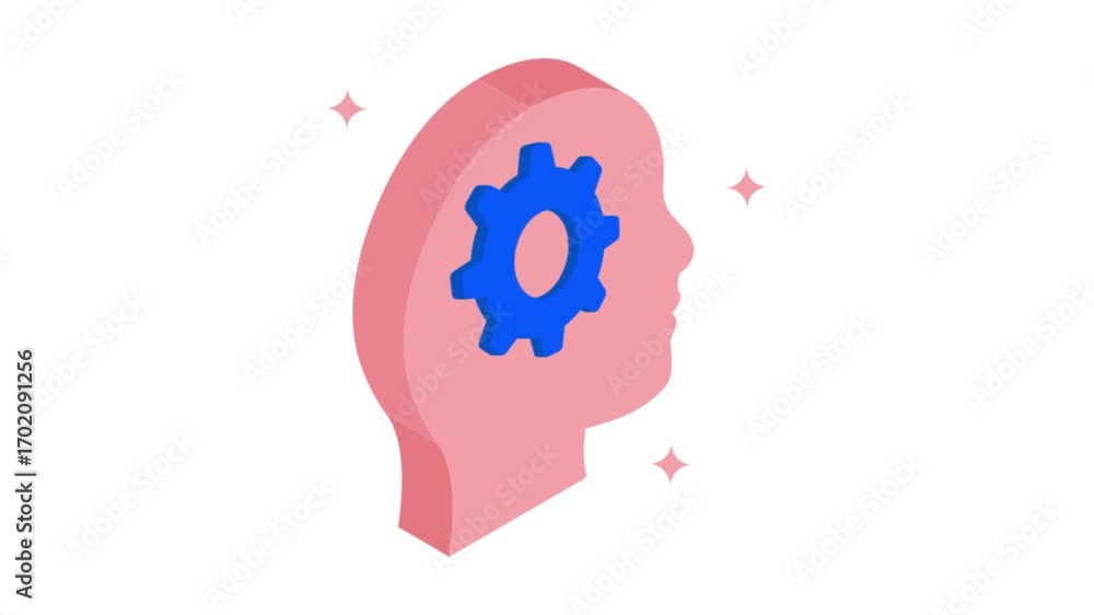 Poster technical mind isometric animation mp4 file