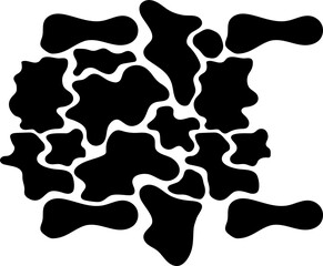 Blob shape organic set. Collection from abstract forms for design and paint. Different drops in modern style. Liquid silhouette drop in modern style.