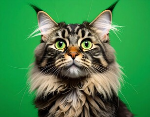 Close-up portrait of a Maine Coon cat (1)