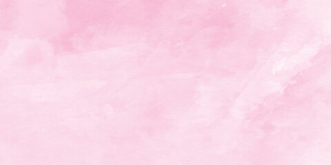Fototapeta premium pink paper texture, watercolor background with space for text or image, Soft pastel pink watercolour background painted on white paper texture, Soft smeared aquarelle painted magenta watercolor.