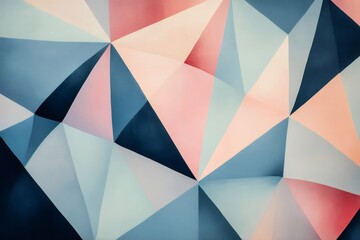 Soft pastel colors and geometric shapes create an elegant and minimalist abstract design, perfect for modern and contemporary projects