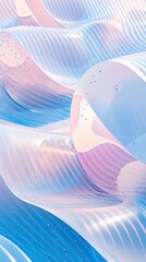 Abstract Wavy Forms with Gradient Colors
