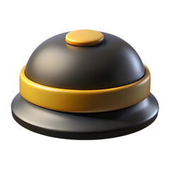 Modern 3d icon of a service bell for hotels and businesses