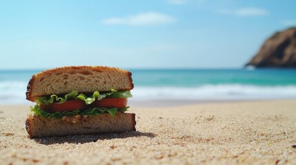 Sandwich on beach