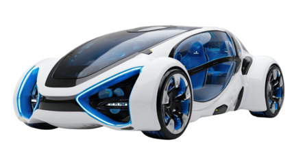 Futuristic Car Design: a sleek and futuristic car boasts innovative aesthetics and aerodynamic lines, showcasing a cutting-edge vision for the future of transportation