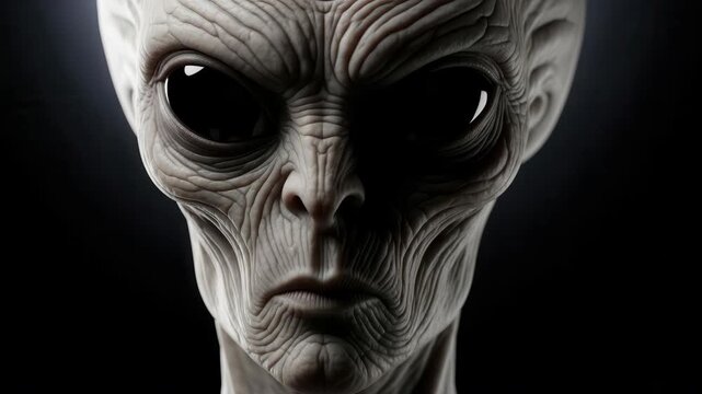 Alien extraterrestrial creature life form with human like features