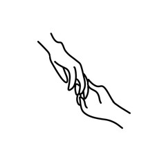 Holding hands icon