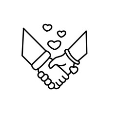 Holding hands icon