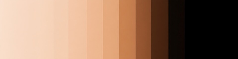 Abstract gradient background with vertical stripes in shades of skin tone, brown, and black color palette empty template ideal for personalized use