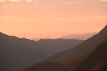 sunset in the mountains