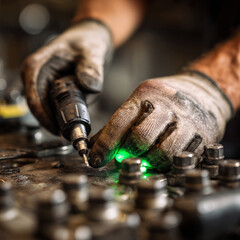 MANI CHE LAVORANO MECCANICO 