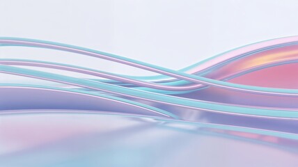 Fototapeta premium abstract fluid shapes in pastel colors with smooth curves and gradients for modern design inspiration - AI Generated Digital Art