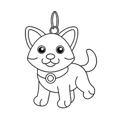 Puppy Hanging Ornaments Coloring Page