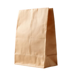 Brown Paper Bag on Transparent Background