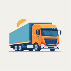 Joli camion de transport, semi-remorque, transport de marchandises, 38 tonnes color&eacute; 