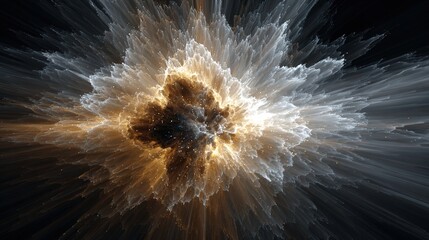 Abstract sculpture of a human heart with dark material seeping from within.