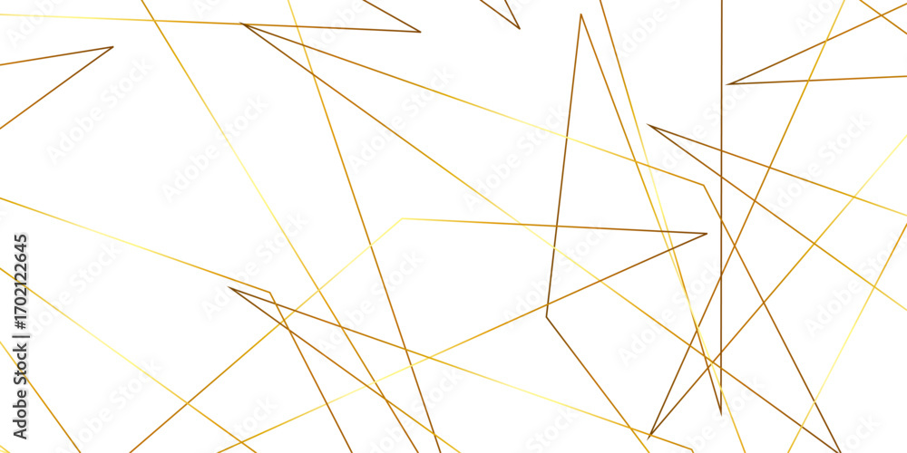 Poster abstract background with liens and triangles shape on white background. white and golden geometric o