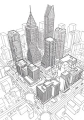 Urban Sketch: Skyline Symphony