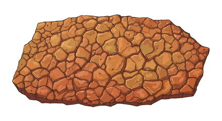 Cartoon Stone Texture with Cracks and Brown Tones.