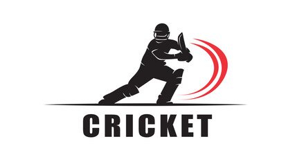 Cricket Sport Logo Template Design