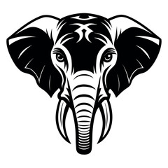 a-stylized--graphic-illustration-of-an-elephant-s- vector design .eps