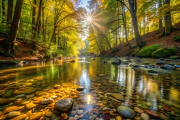 Obraz premium Japanese still life with fan, box, and cherry blossoms