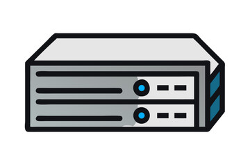 Fototapeta premium Two server rack units stacked on top of each other