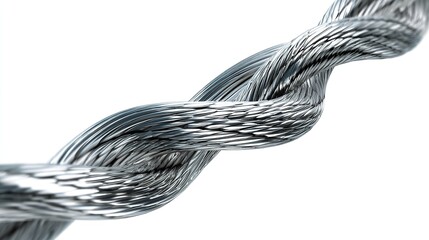 Detailed View of a Metal Spring on White Background. Perfect for Industrial Concepts