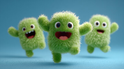 Obraz premium Cute plush toy featuring vibrant colors, soft furry texture, adorable character design, playful and cheerful expression, ideal for kids, collectibles, and gifts