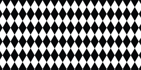 Seamless Bavarian black and white diamond pattern vector, traditional Oktoberfest flag background for festival design.