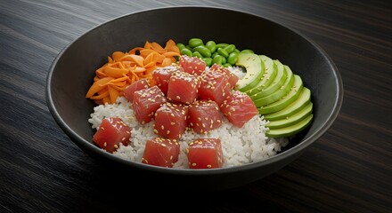 Bowl of prepared food with various ingredients