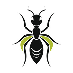 vector illustration of cartoon ant