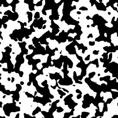 Dalmatian pattern Cow texture Animal skin template Spot background Vector design illustration Random bovine spots Farm animal textural banner Black chaotic spots isolated on white