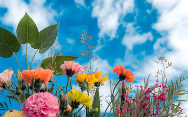 A photo of a bright and fresh theme with natural elements.