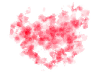 Abstract red watercolor heart shape perfect for Valentines Day designs