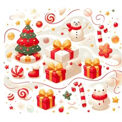 Funny Santa Claus in Red White Green